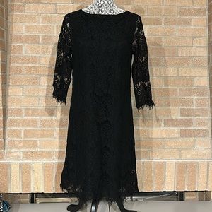 The Limited Black Lace Overlay Dress Size Small